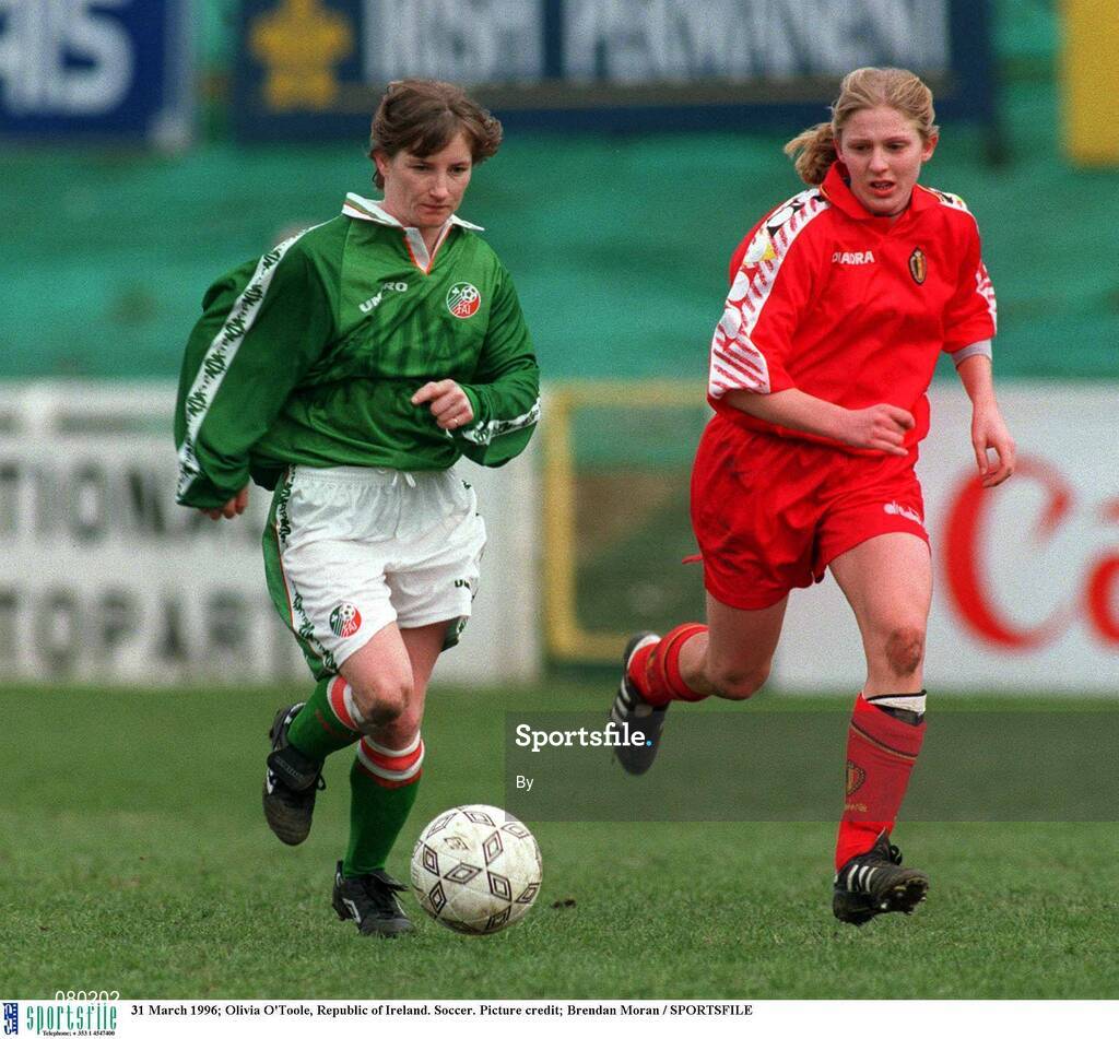 31 March 1996; Olivia O'Toole, Republic of Ireland. Soccer. Picture credit; Brendan Moran / SPORTSFILE