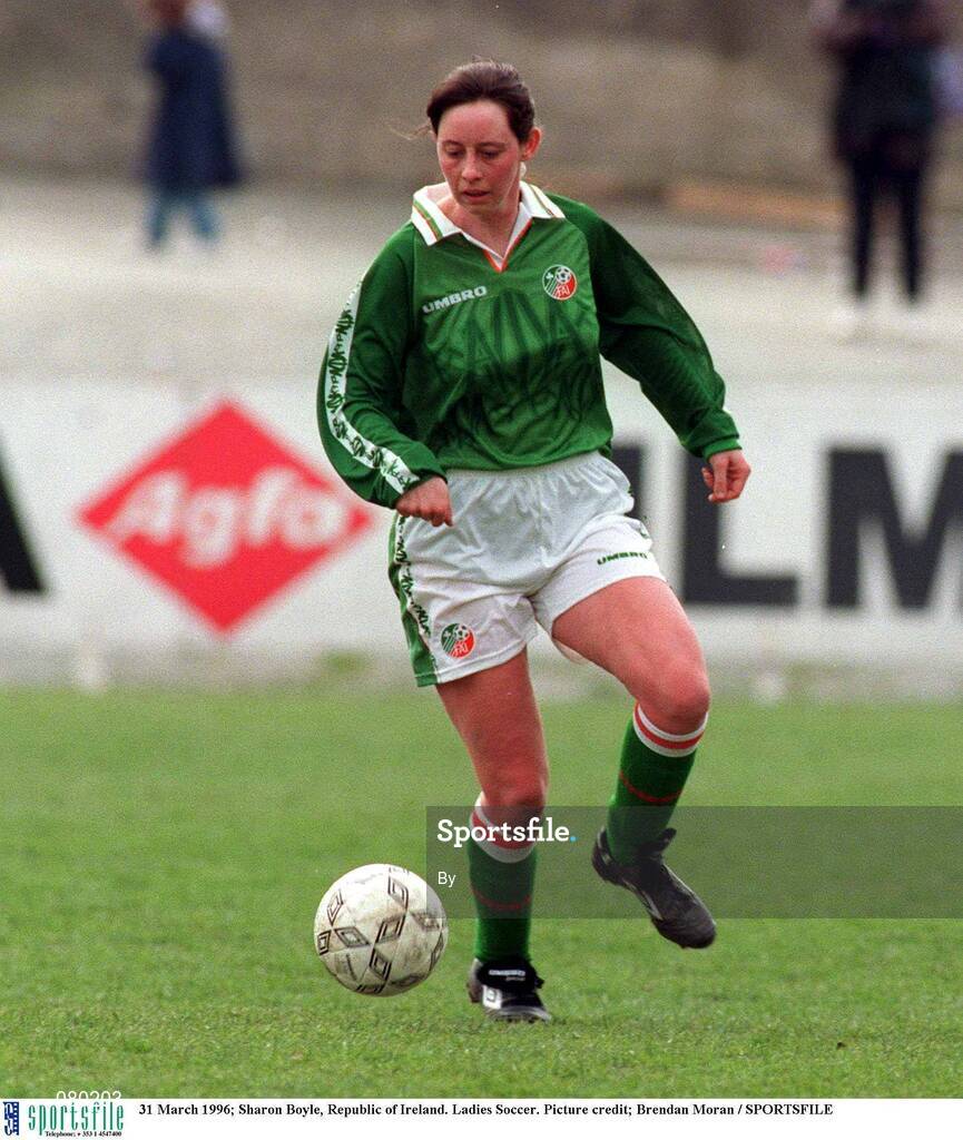 31 March 1996; Sharon Boyle, Republic of Ireland. Ladies Soccer. Picture credit; Brendan Moran / SPORTSFILE