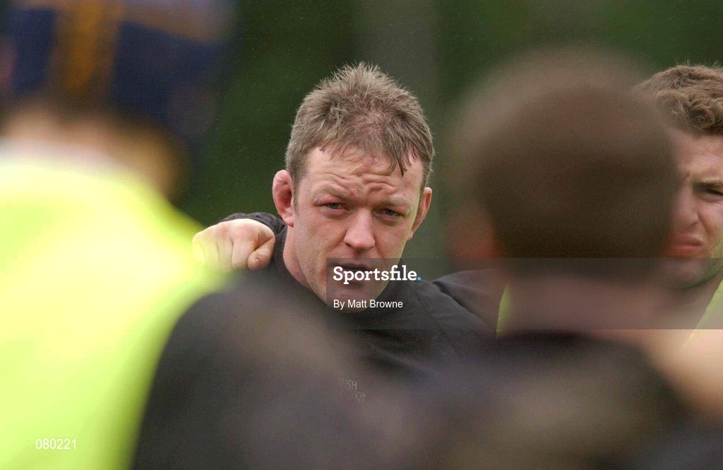 30 January 2002; Mick Galwey during Irish Rugby Squad Training at Dr Hickey Park in Greystones, Wicklow. Photo by Matt Browne/Sportsfile