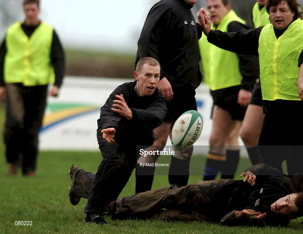 30 January 2002; Peter Stringer during Irish Rugby Squad Training at Dr Hickey Park in Greystones, Wicklow. Photo by Matt Browne/Sportsfile