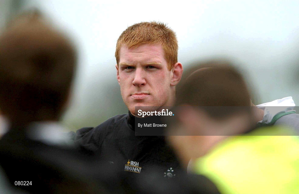 30 January 2002; Paul O'Connell during Irish Rugby Squad Training at Dr Hickey Park in Greystones, Wicklow. Photo by Matt Browne/Sportsfile