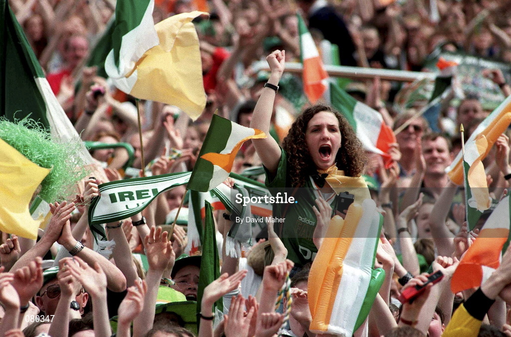 7 July 1994; Ireland supporters at the Phoenix Park when the Republic of Ireland team returned from the 1994 World Cup in the USA. Photo by David Maher/Sportsfile