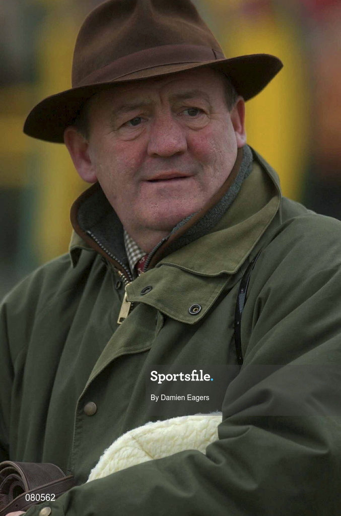 12 January 2002; Michael Hourigan ahead of The European Breeders Fund Beginners Steeplechase at Navan Racecourse in Meath. Photo by Damien Eagers/Sportsfile
