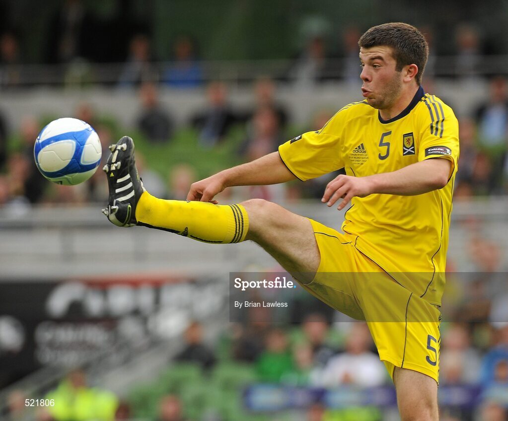 29 May 2011; Grant Hanley, Scotland. Carling Four Nations Tournament, Republic of Ireland v Scotland, Aviva Stadium, Lansdowne Road, Dublin. Picture credit: Brian Lawless / SPORTSFILE