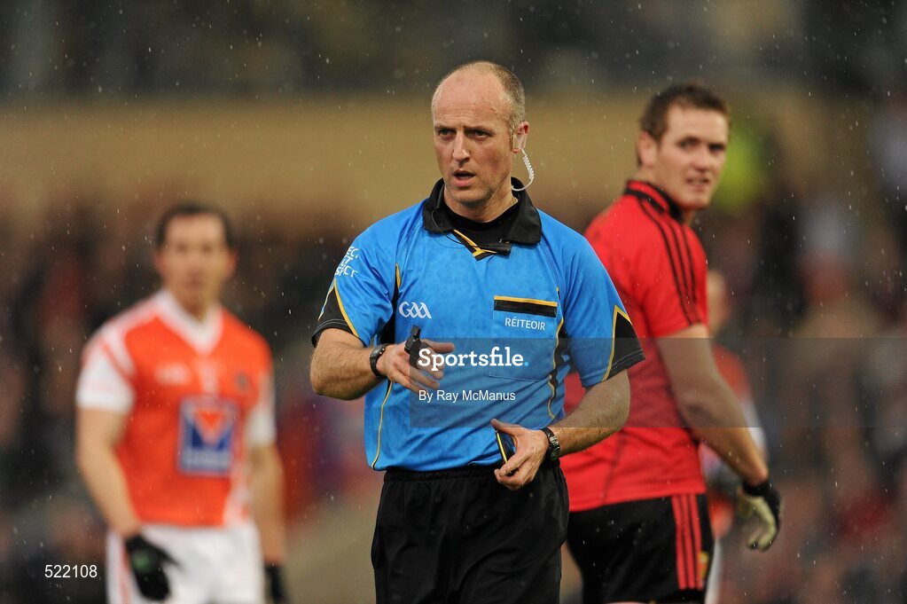 28 May 2011; Referee Cormac Reilly. Ulster GAA Football Senior Championship Quarter-Final, Armagh v Down, Morgan Athletic Grounds, Armagh. Picture credit: Ray McManus / SPORTSFILE
