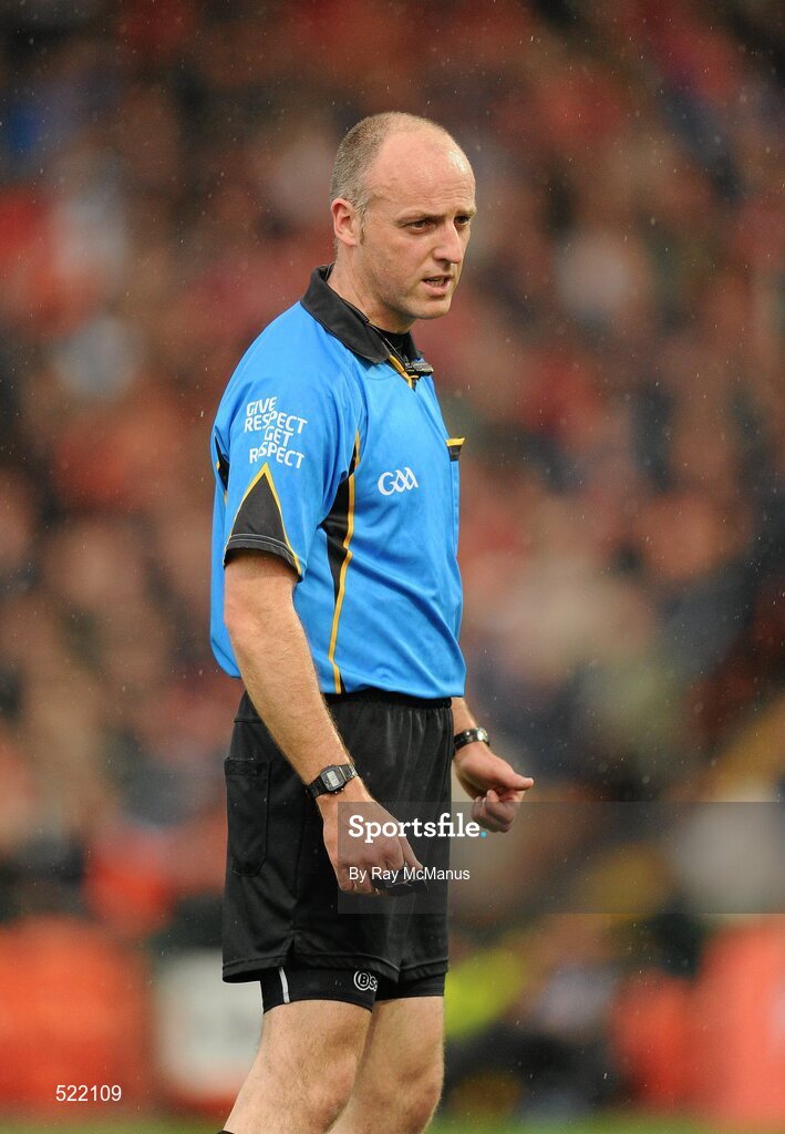 28 May 2011; Referee Cormac Reilly. Ulster GAA Football Senior Championship Quarter-Final, Armagh v Down, Morgan Athletic Grounds, Armagh. Picture credit: Ray McManus / SPORTSFILE