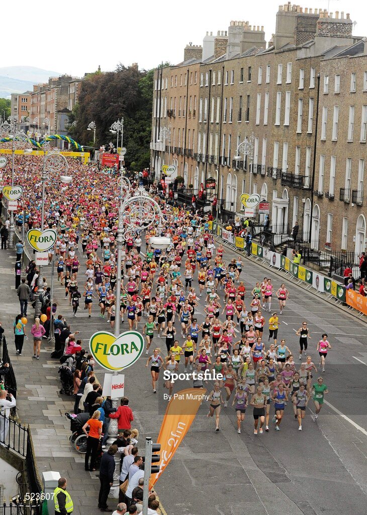 6 June 2011; A general view of the start of the 2011 Flora Womens Mini Marathon. 2011 Flora Womens Mini Marathon, Dublin City. Picture credit: Pat Murphy / SPORTSFILE