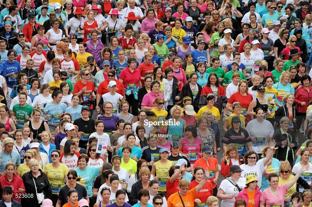 6 June 2011; A general view of competitors in the 2011 Flora Womens Mini Marathon. 2011 Flora Womens Mini Marathon, Dublin City. Picture credit: Pat Murphy / SPORTSFILE
