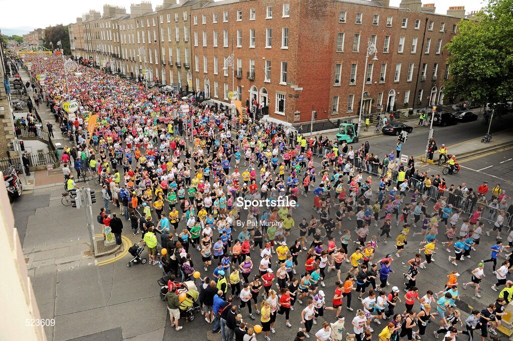 6 June 2011; A general view of competitors in the 2011 Flora Womens Mini Marathon. 2011 Flora Womens Mini Marathon, Dublin City. Picture credit: Pat Murphy / SPORTSFILE