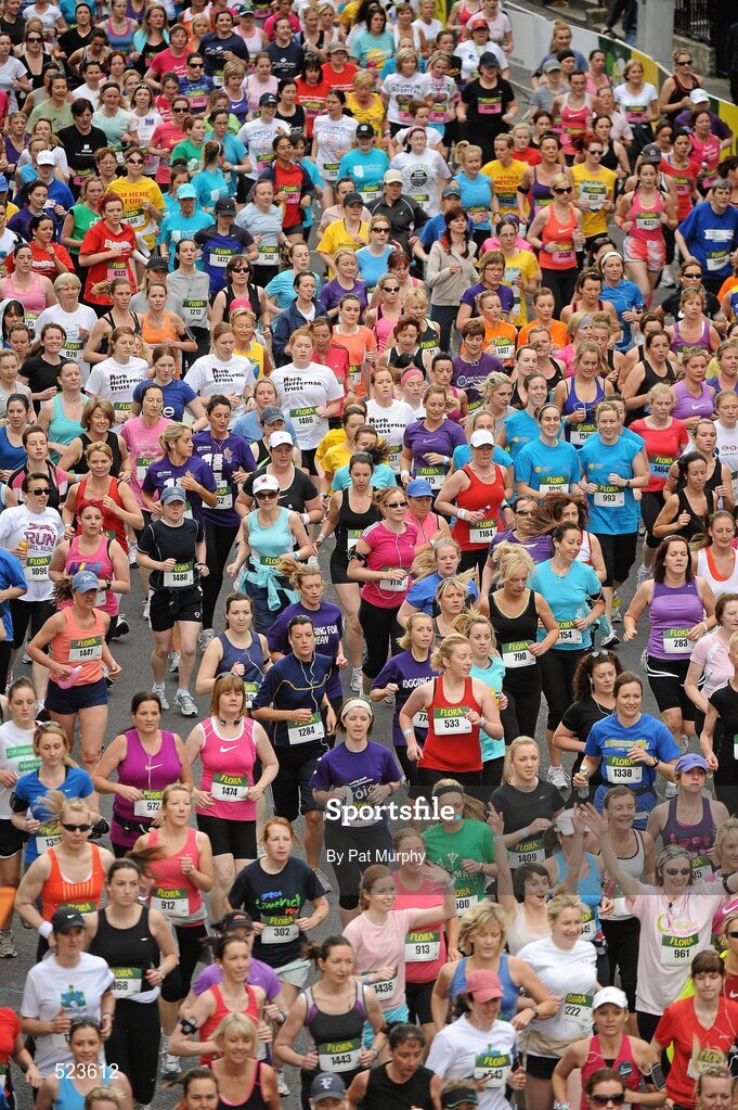 6 June 2011; A general view of competitors in the 2011 Flora Womens Mini Marathon. 2011 Flora Womens Mini Marathon, Dublin City. Picture credit: Pat Murphy / SPORTSFILE