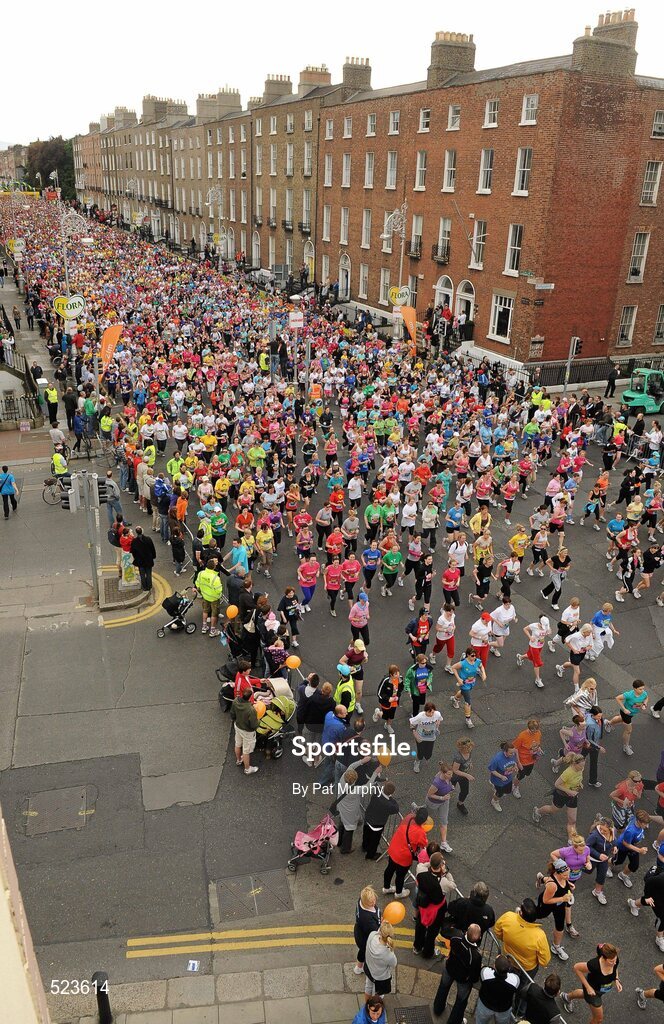 6 June 2011; A general view of the start of the 2011 Flora Womens Mini Marathon. 2011 Flora Womens Mini Marathon, Dublin City. Picture credit: Pat Murphy / SPORTSFILE