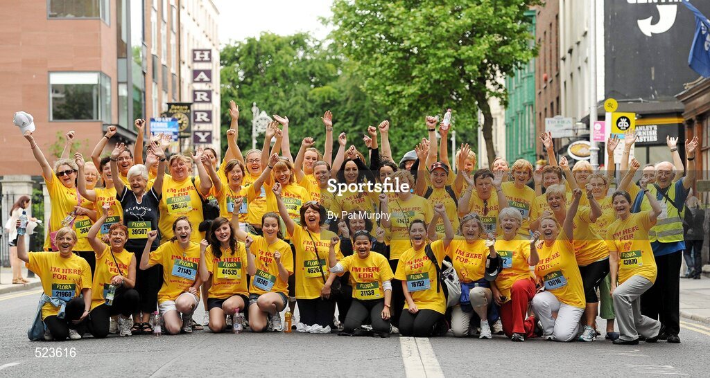 6 June 2011; The team competing in aid of Special Olympics Ireland before the 2011 Flora Womens Mini Marathon. 2011 Flora Womens Mini Marathon, Dublin City. Picture credit: Pat Murphy / SPORTSFILE