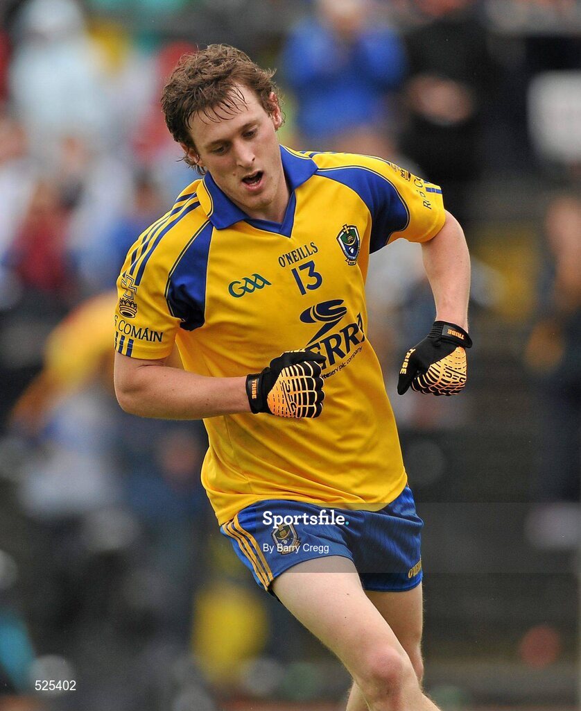 12 June 2011; Conor Devaney, Roscommon, celebrates after scoring his sides second goal. Connacht GAA Football Senior Championship Semi-Final, Leitrim v Roscommon, Páirc Seán Mac Diarmada, Carrick-on-Shannon, Co. Leitrim. Picture credit: Barry Cregg / SPORTSFILE