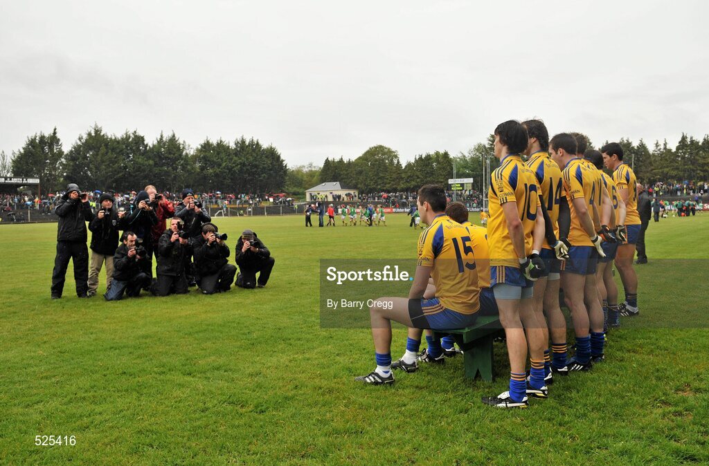 12 June 2011; A general view of the Roscommon team posing for a team photograph before the game. Connacht GAA Football Senior Championship Semi-Final, Leitrim v Roscommon, Páirc Seán Mac Diarmada, Carrick-on-Shannon, Co. Leitrim. Picture credit: Barry Cregg / SPORTSFILE