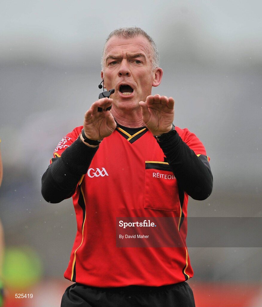 12 June 2011; Referee Pat McEnaney. Connacht GAA Football Senior Championship Semi-Final, Leitrim v Roscommon, Páirc Seán Mac Diarmada, Carrick-on-Shannon, Co. Leitrim. Picture credit: David Maher / SPORTSFILE