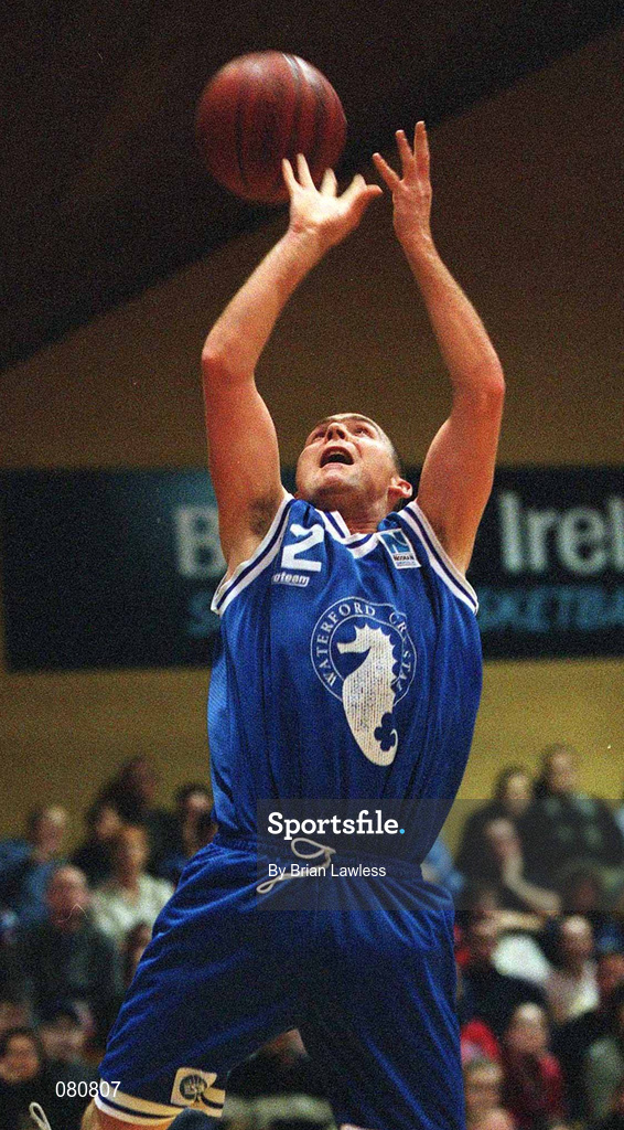 25 January 2002; David Cunningham of Waterford Crystal during the ESB Men's National Cup Semi-Final match between Waterford Crystal and SX3 Star at the ESB Arena in Tallaght, Dublin. Photo by Brian Lawless/Sportsfile