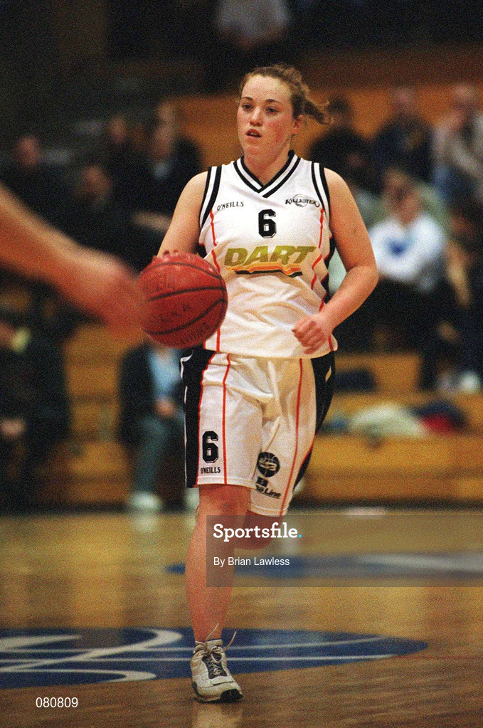 25 January 2002; Ciara Fenton of Mercy Coolock during the ESB Women's National Cup Semi-Final between Mercy Coolock and Dart Killester at the ESB Arena in Tallaght, Dublin. Photo by Brian Lawless/Sportsfile