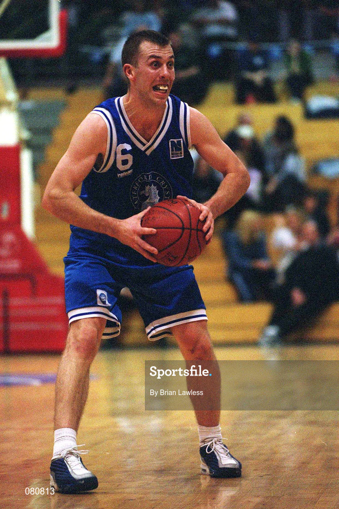 25 January 2002; Dean Kavanagh of Waterford Crystal during the ESB Men's National Cup Semi-Final match between Waterford Crystal and SX3 Star at the ESB Arena in Tallaght, Dublin. Photo by Brian Lawless/Sportsfile
