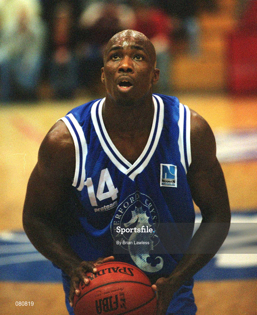 25 January 2002; James Singleton of Waterford Crystal during the ESB Men's National Cup Semi-Final match between Waterford Crystal and SX3 Star at the ESB Arena in Tallaght, Dublin. Photo by Brian Lawless/Sportsfile