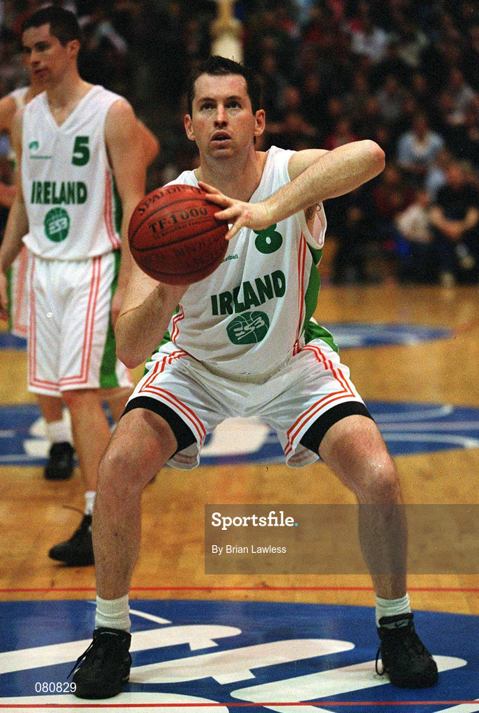 26 January 2002; Marty Conlon of Ireland during the European Championships Semi-Final Round match between Ireland and Bosnia at the EBS Arena in Dublin. Photo by Brian Lawless/Sportsfile