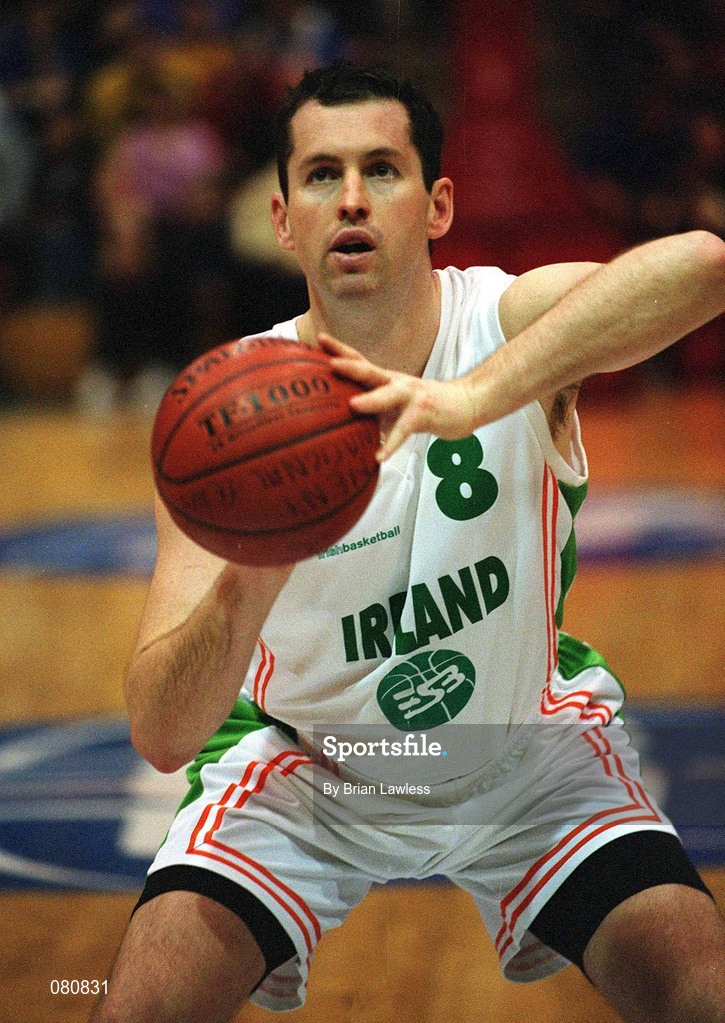 26 January 2002; Marty Conlon of Ireland during the European Championships Semi-Final Round match between Ireland and Bosnia at the EBS Arena in Dublin. Photo by Brian Lawless/Sportsfile