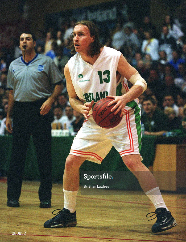 26 January 2002; John O'Connell of Ireland  during the European Championships Semi-Final Round match between Ireland and Bosnia at the EBS Arena in Dublin. Photo by Brian Lawless/Sportsfile