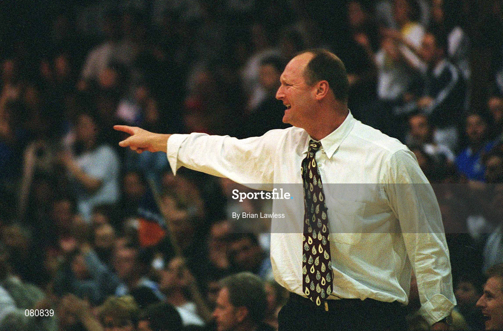 26 January 2002; Ireland Head Coach Bill Dooley  during the European Championships Semi-Final Round match between Ireland and Bosnia at the EBS Arena in Dublin. Photo by Brian Lawless/Sportsfile