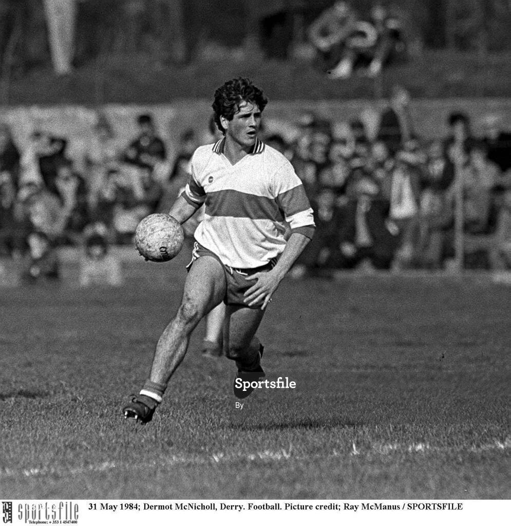 31 May 1984; Dermot McNicholl, Derry. Football. Picture credit; Ray McManus / SPORTSFILE
