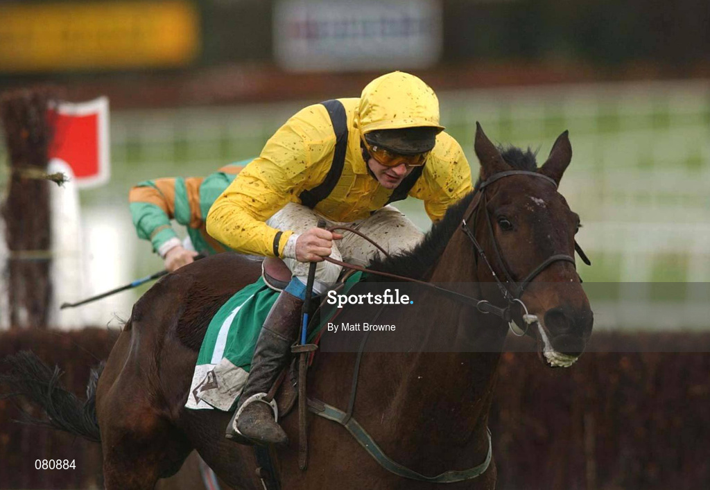 27 January 2002; Assessed, with Ruby Walsh up, pictured on their way to winning the Baileys Arkle Cup Novice Chase during Horse Racing at Leopardstown in Dublin. Photo by Matt Browne/Sportsfile