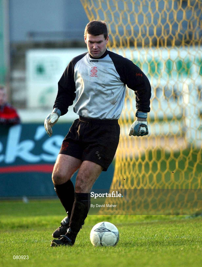 20 January 2002; Austin Hannon of St Kevin's Boys during the FAI Carlsberg Cup match between Derry City and St Kevin's Boys at The Brandywell Stadium in Derry.