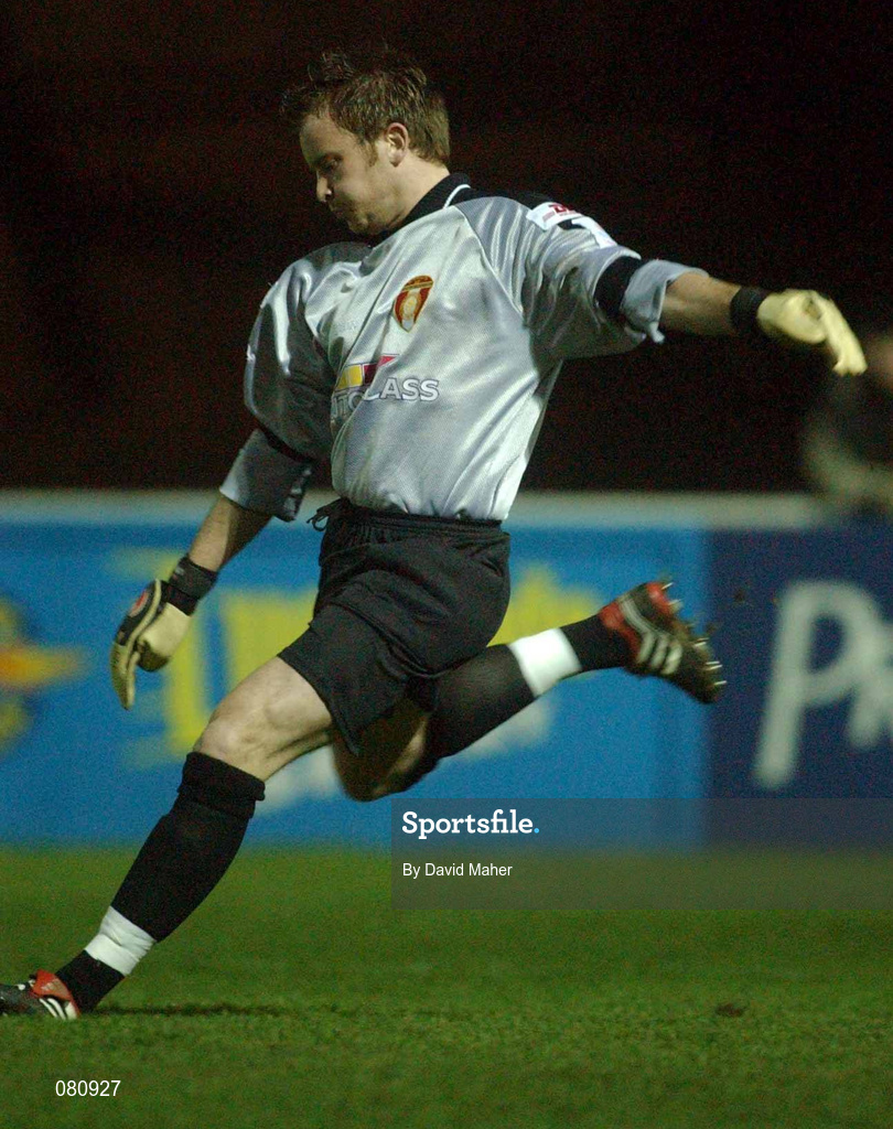 29 January 2002; James Gallagher of St Patrick's Athletic during the eircom League Cup Quarter-Final match between St Patrick's Athletic and Bohemians at Richmond Park in Dublin. Photo by David Maher/Sportsfile