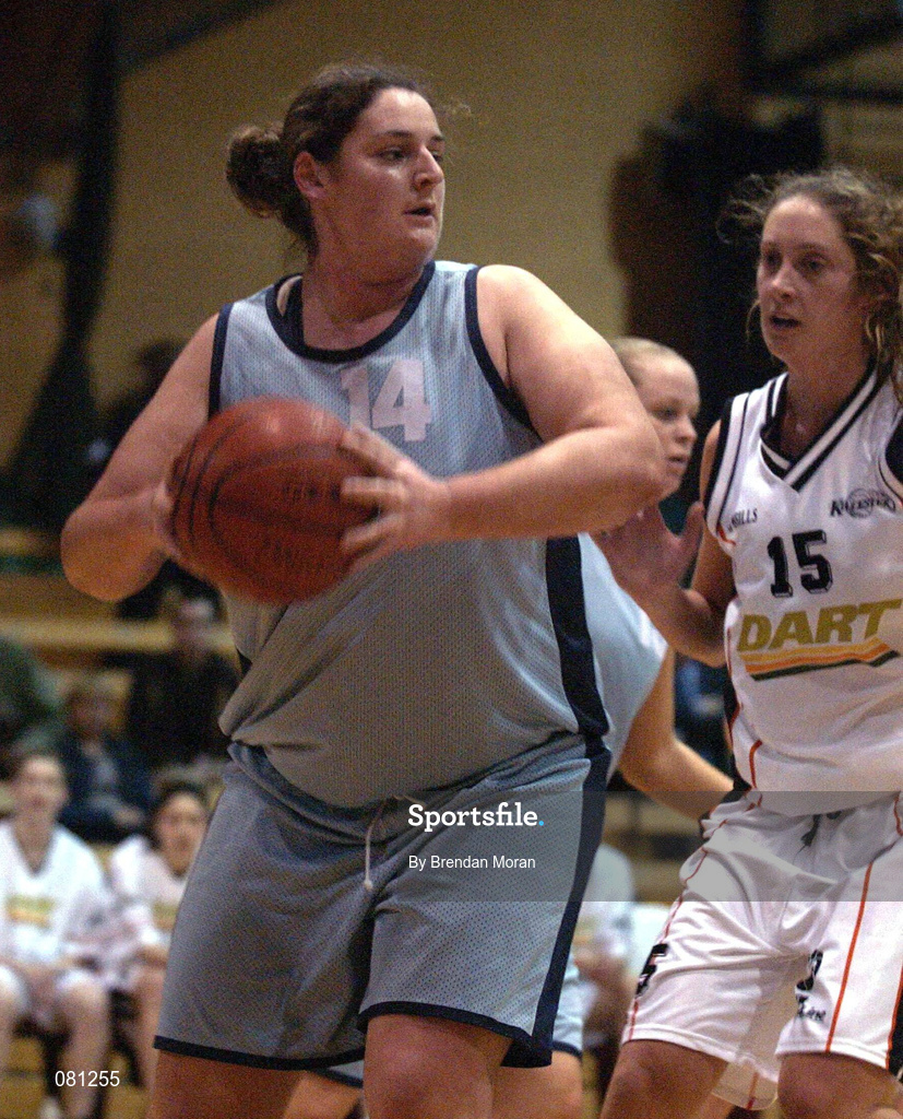 25 January 2002; Eleanor Curran of Mercy Coolock during the ESB Women's National Cup Semi-Final between Mercy Coolock and Dart Killester at the ESB Arena in Tallaght, Photo by Brendan Moran/Sportsfile