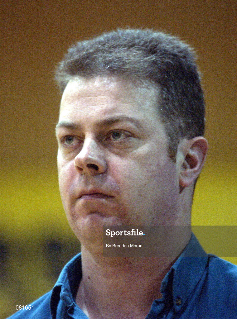 25 January 2002; Dart Killester head coach Noel Murphy during the ESB Women's National Cup Semi-Final between Mercy Coolock and Dart Killester at the ESB Arena in Tallaght, Dublin. Photo by Brendan Moran/Sportsfile