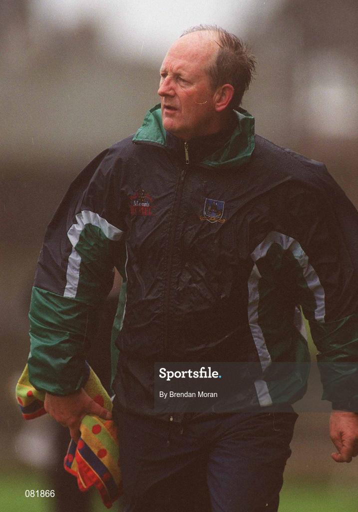 24 February 2002; Limerick manager Eamonn Cregan during the Allianz National Hurling League Division 1B Round 1 match between Limerick and Cork at the Gaelic Grounds in Limerick. Photo by Brendan Moran/Sportsfile