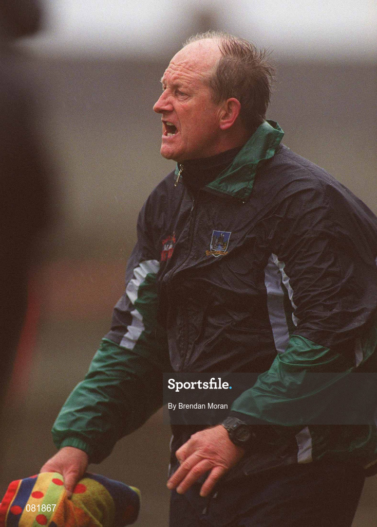 24 February 2002; Limerick manager Eamonn Cregan during the Allianz National Hurling League Division 1B Round 1 match between Limerick and Cork at the Gaelic Grounds in Limerick. Photo by Brendan Moran/Sportsfile