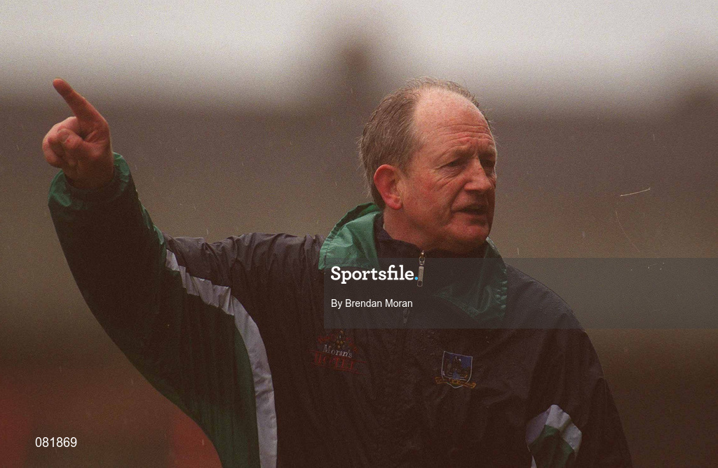 24 February 2002; Limerick manager Eamonn Cregan during the Allianz National Hurling League Division 1B Round 1 match between Limerick and Cork at the Gaelic Grounds in Limerick. Photo by Brendan Moran/Sportsfile