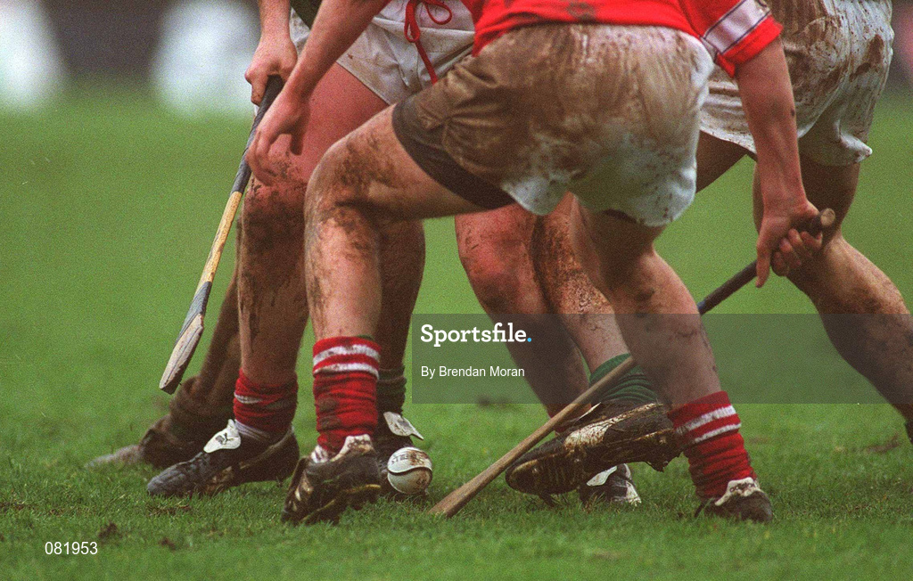 25 February 2002; A general view of the action during the Allianz National Hurling League Division 1B Round 1 match between Limerick and Cork at the Gaelic Grounds in Limerick. Photo by Brendan Moran/Sportsfile