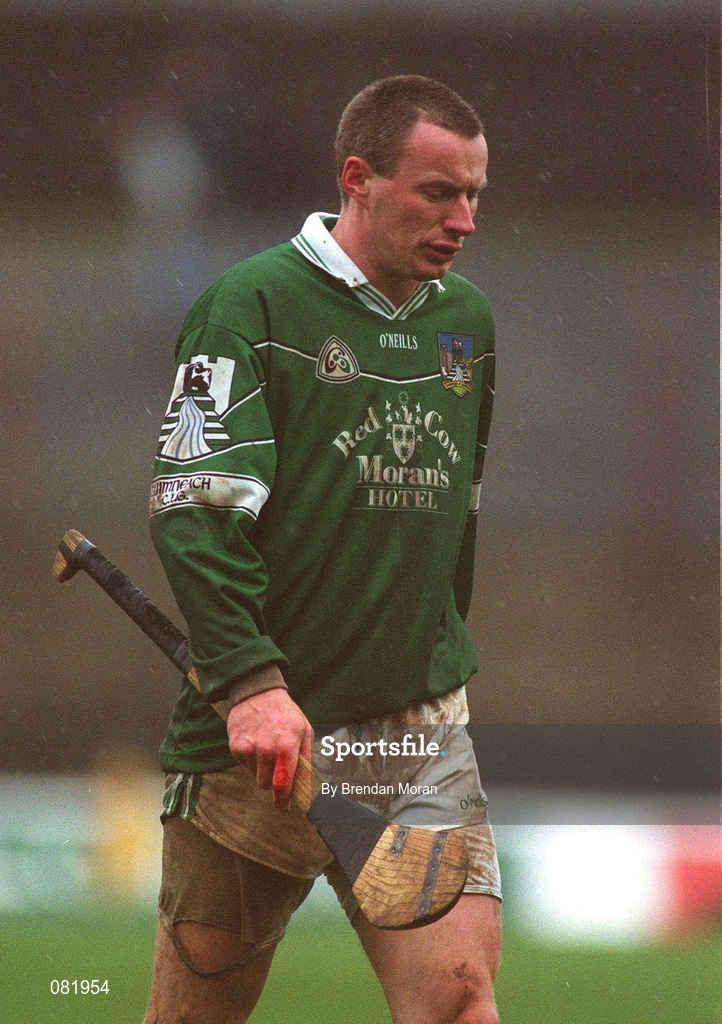25 February 2002; Owen O'Neill of Limerick leaves the field after the game during the Allianz National Hurling League Division 1B Round 1 match between Limerick and Cork at the Gaelic Grounds in Limerick. Photo by Brendan Moran/Sportsfile
