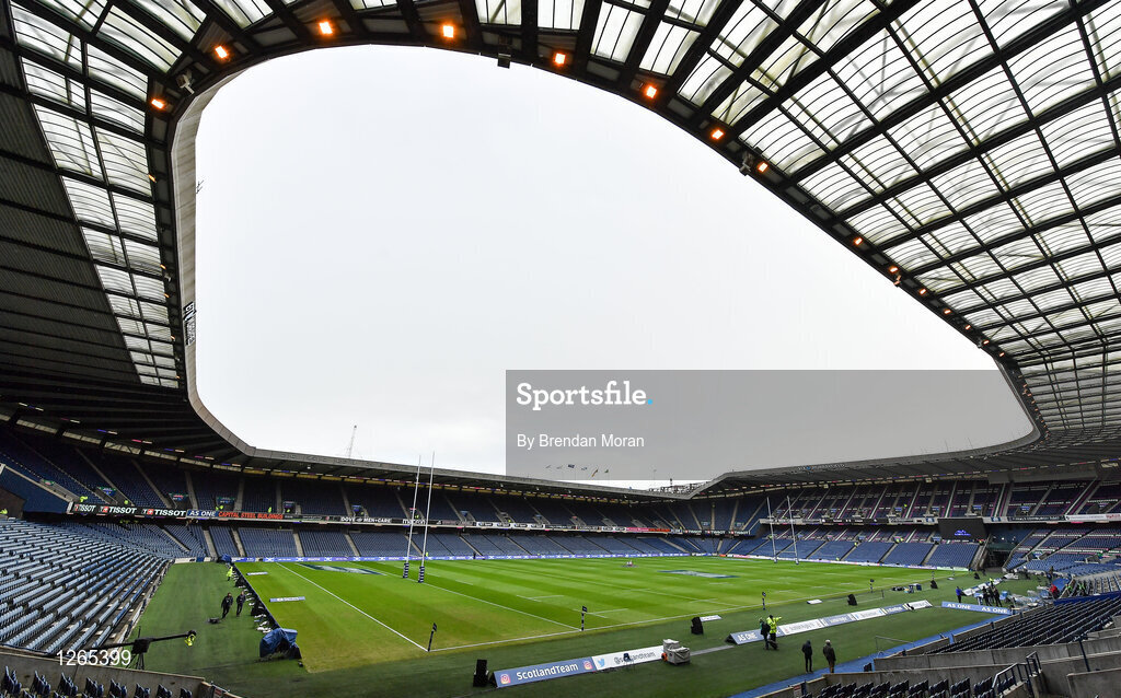 4 February 2017; A general view of BT Murrayfield Stadium prior to the RBS Six Nations Rugby Championship match between Scotland and Ireland at BT Murrayfield Stadium in Edinburgh, Scotland. Photo by Brendan Moran/Sportsfile