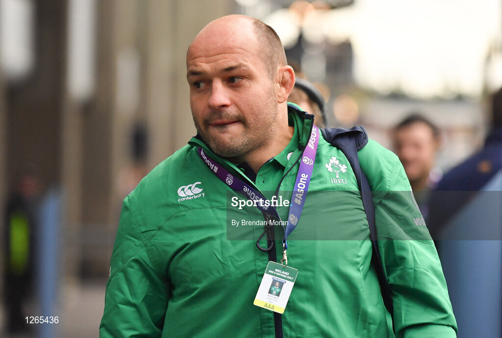 4 February 2017; Rory Best of Ireland arrives ahead of the RBS Six Nations Rugby Championship match between Scotland and Ireland at BT Murrayfield Stadium in Edinburgh, Scotland. Photo by Brendan Moran/Sportsfile