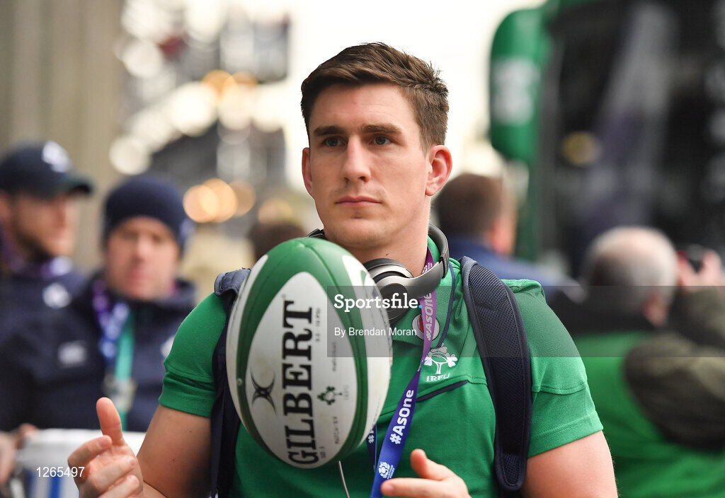 4 February 2017; Ian Keatley of Ireland arrives ahead of the RBS Six Nations Rugby Championship match between Scotland and Ireland at BT Murrayfield Stadium in Edinburgh, Scotland. Photo by Brendan Moran/Sportsfile