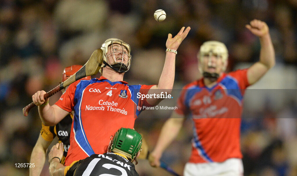 4 February 2017; Éanna Burke of St Thomas' is tackled by Cathal Doohan of Ballyea during the AIB GAA Hurling All-Ireland Senior Club Championship Semi-Final match between St Thomas' and Ballyea at Semple Stadium in Thurles, Co Tipperary. Photo by Piaras Ó Mídheach/Sportsfile