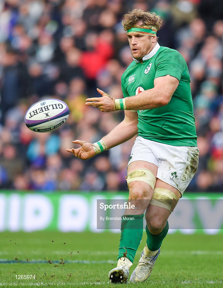 4 February 2017; Jamie Heaslip of Ireland during the RBS Six Nations Rugby Championship match between Scotland and Ireland at BT Murrayfield Stadium in Edinburgh, Scotland. Photo by Brendan Moran/Sportsfile
