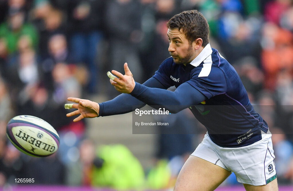 4 February 2017; Greig Laidlaw of Scotland during the RBS Six Nations Rugby Championship match between Scotland and Ireland at BT Murrayfield Stadium in Edinburgh, Scotland. Photo by Brendan Moran/Sportsfile