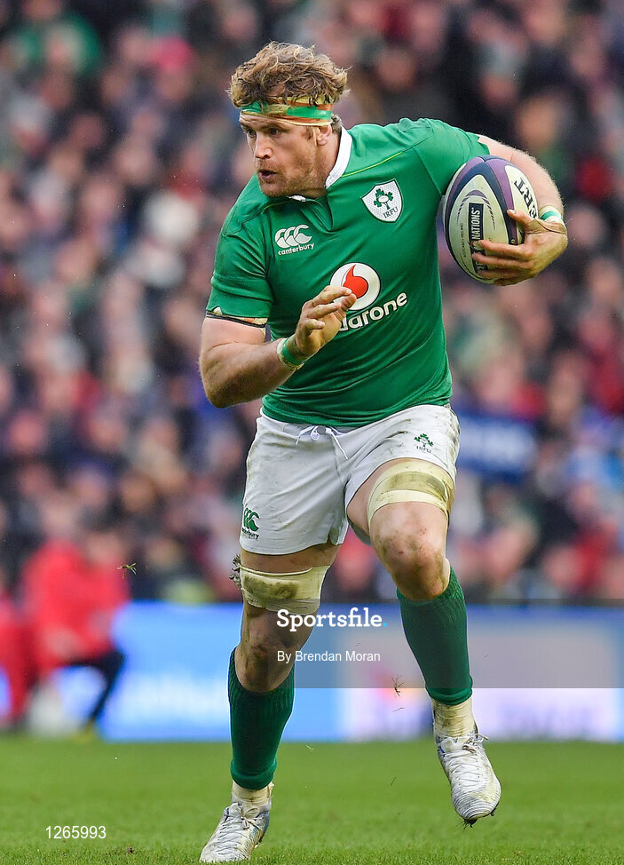 4 February 2017; Jamie Heaslip of Ireland during the RBS Six Nations Rugby Championship match between Scotland and Ireland at BT Murrayfield Stadium in Edinburgh, Scotland. Photo by Brendan Moran/Sportsfile