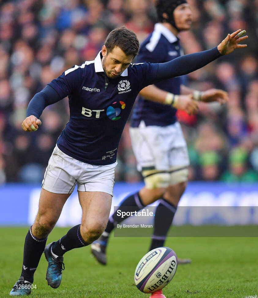 4 February 2017; Greig Laidlaw of Scotland during the RBS Six Nations Rugby Championship match between Scotland and Ireland at BT Murrayfield Stadium in Edinburgh, Scotland. Photo by Brendan Moran/Sportsfile