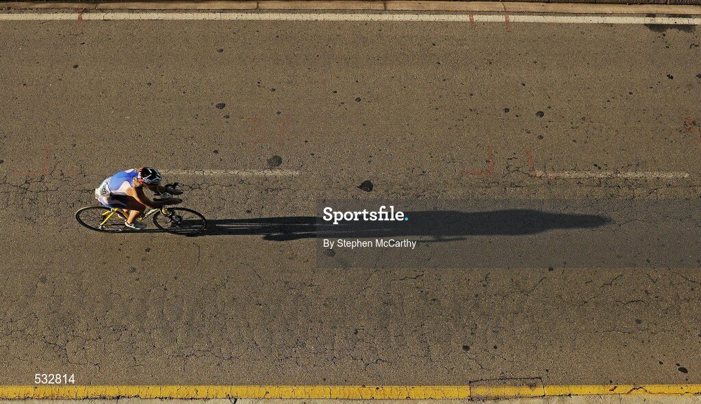 25 June 2011; A general view of the action from the Group Sprint event. 2011 Pontevedra ETU Triathlon European Championships. Pontevedra, Spain. Picture credit: Stephen McCarthy / SPORTSFILE