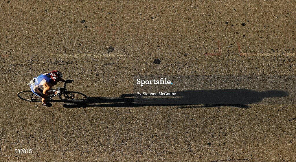 25 June 2011; A general view of the action from the Group Sprint event. 2011 Pontevedra ETU Triathlon European Championships. Pontevedra, Spain. Picture credit: Stephen McCarthy / SPORTSFILE