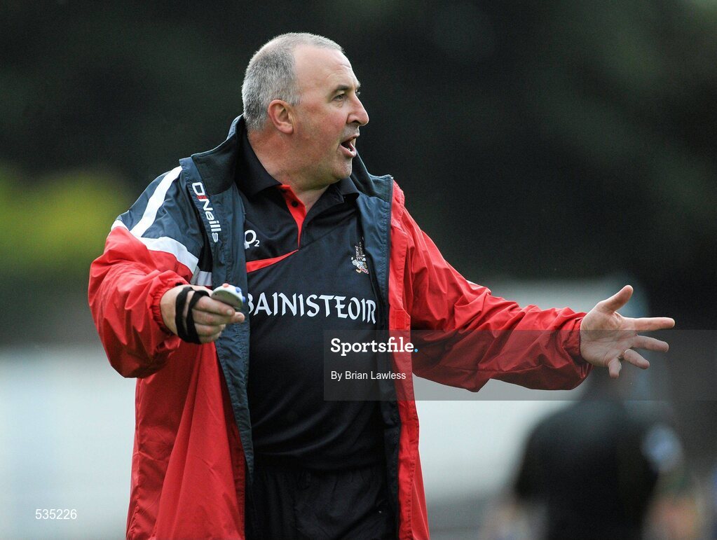 15 July 2011; Cork manager Ger Fitzgerald issues instructions during the match. Bord Gáis Energy Munster GAA Hurling Under 21 Championship Semi-Final, Tipperary v Cork, Semple Stadium, Thurles, Co. Tipperary. Picture credit: Brian Lawless / SPORTSFILE