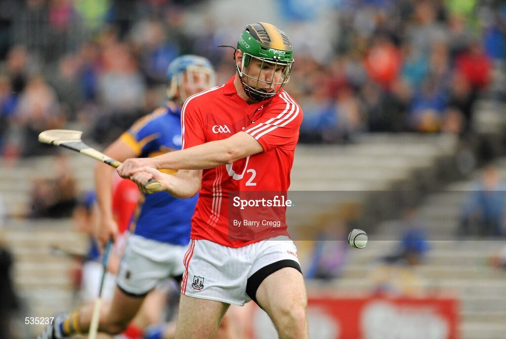 15 July 2011; Dean Brosnan, Cork, shoots to score his side's second goal of the game. Bord Gáis Energy Munster GAA Hurling Under 21 Championship Semi-Final, Tipperary v Cork, Semple Stadium, Thurles, Co. Tipperary. Picture credit: Barry Cregg / SPORTSFILE